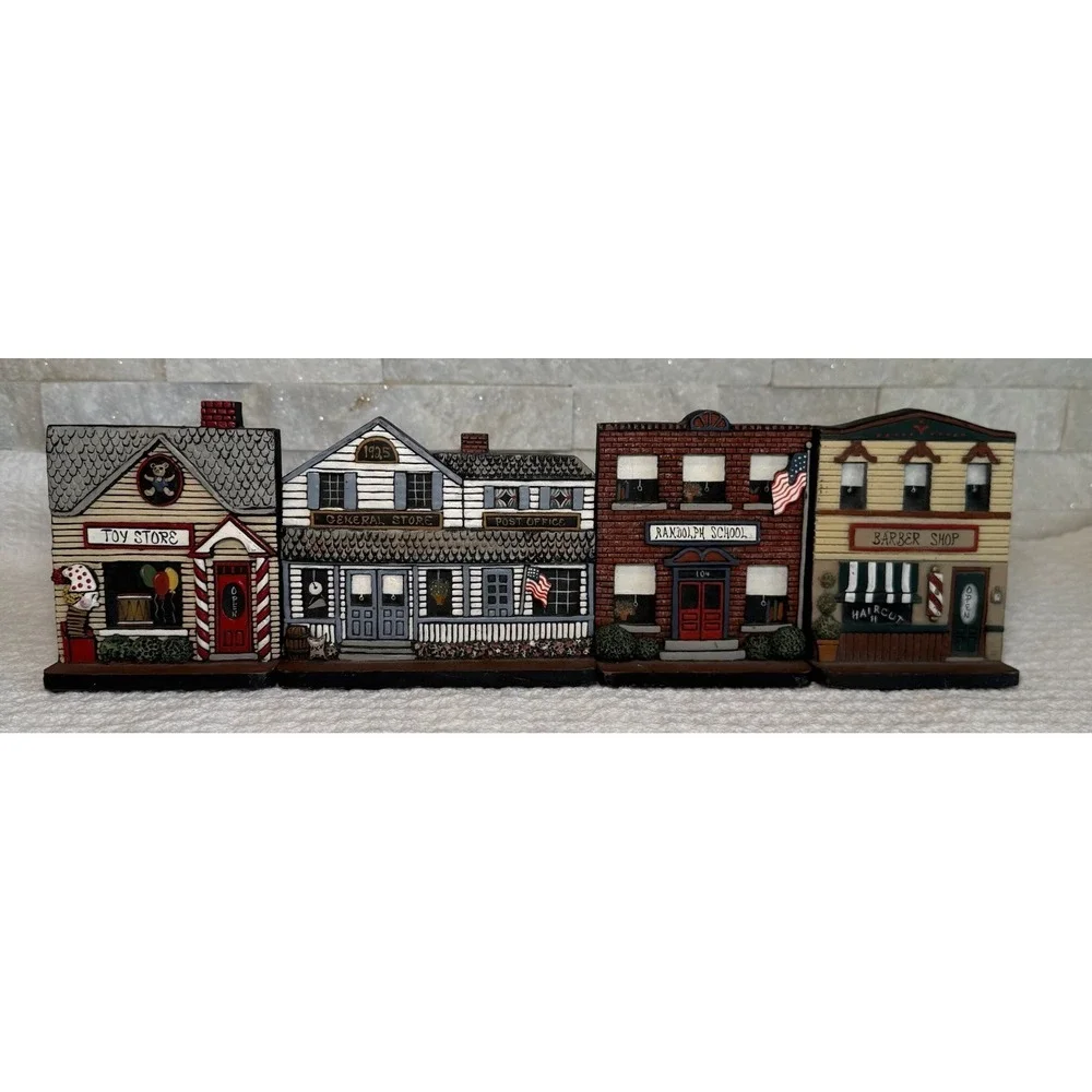 VTG Marlene Whiting Brandywine Village Houses 3D Resin YorktownVa Shelf Sitters